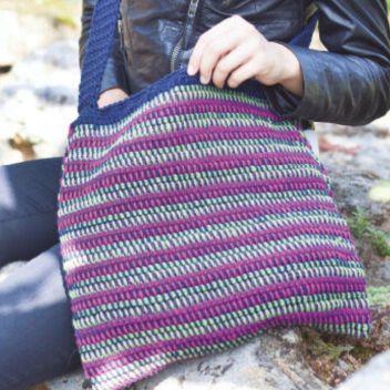 X-Tasche häkeln tunesisch