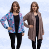 Anna - Basic Cardigan Strickjacke mit Bündchen - 34 bis 50  thumbnail number 1