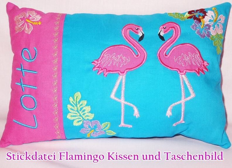 Flamingo Taschenmotiv + Kissen ITH image number 1