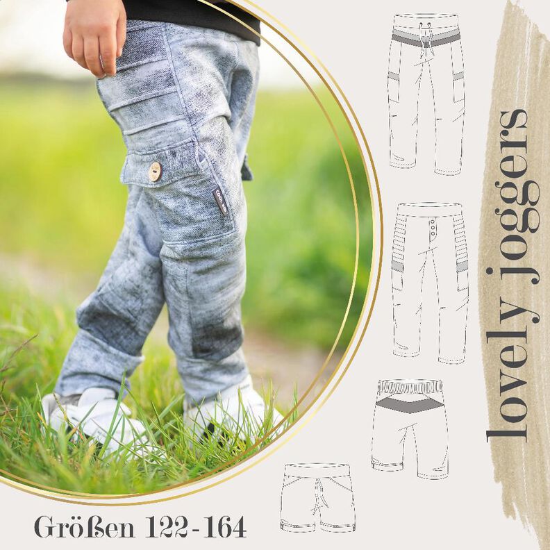 lovely joggers 122-164 Hose Capri Shorts Biesen Taschen image number 1