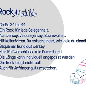 Rock Mathilda * Faltenrock mit Jerseybund * A4, A0, Beamer