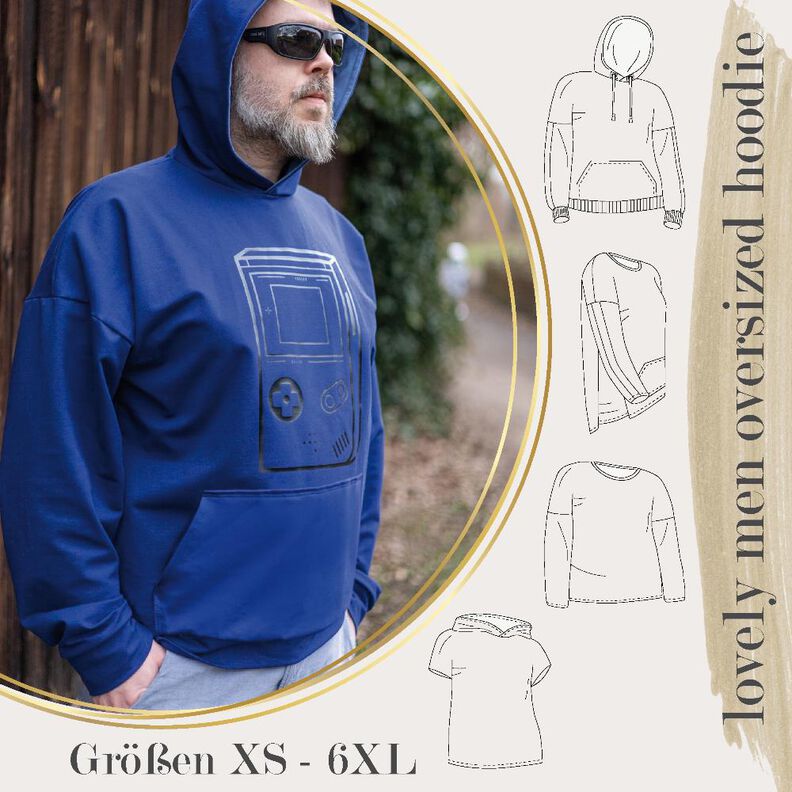 lovely men oversized hoodie XS-6XL Herren Pullover Shirt image number 1