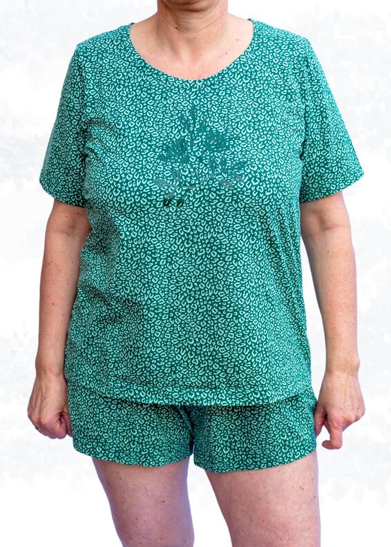 Schlafanzug / Pyjama Set für Frauen Jersey Nachtwäsche 34-50 image number 10