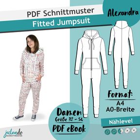 Schnittmuster + Anleitung Jumpsuit Alexandra Gr. XS - 4XL