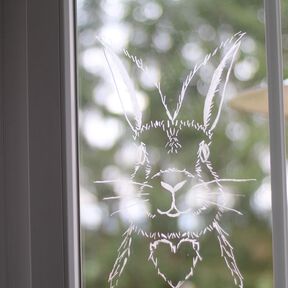 Fensterbild-Vorlage "Frohe Ostern - Hase" PDF