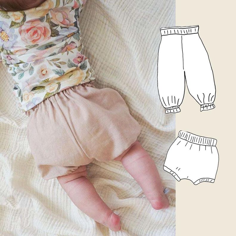 "Cutie-Pants-Baby & Bloomer" Musselin Hose / Schnittmuster  image number 4