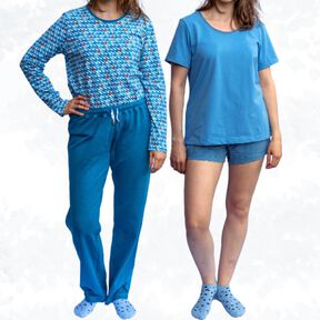 Schlafanzug / Pyjama Set für Frauen Jersey Nachtwäsche 34-50