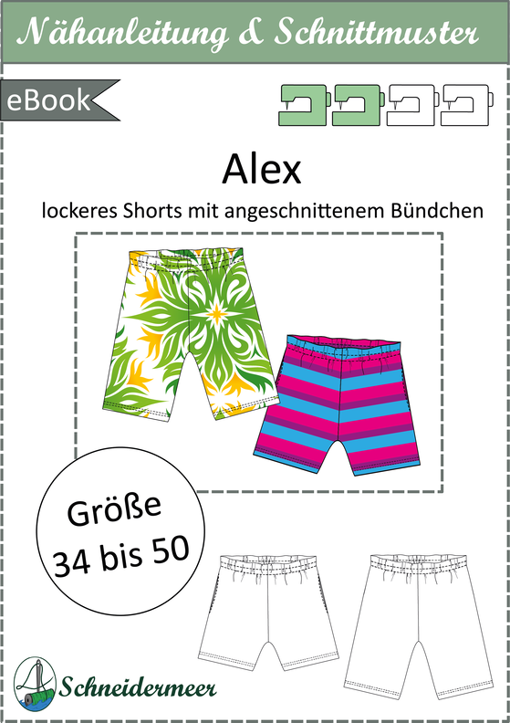 Alex - lockere Shorts mit Gummizug + Nahttaschen 34-50 image number 4