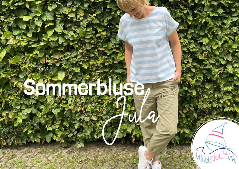 Sommerbluse Jula | 34 – 50 | A4, A0, Beamer image number 5