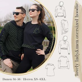 lovely lady & men oversized hoodie Damen & Herren Sweater