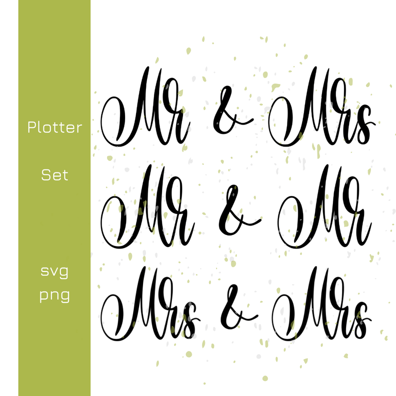 Hochzeit Schriftzug Mr & Mrs Plotterdatei | DIY Hunger image number 2