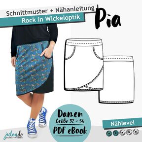 Nähanleitung + Schnittmuster Rock “Pia”, Gr. 32 - 54
