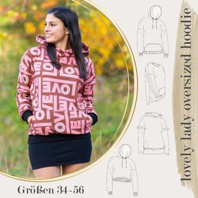 lovely lady oversized hoodie 34-56 Damenpulli Sweater Crop