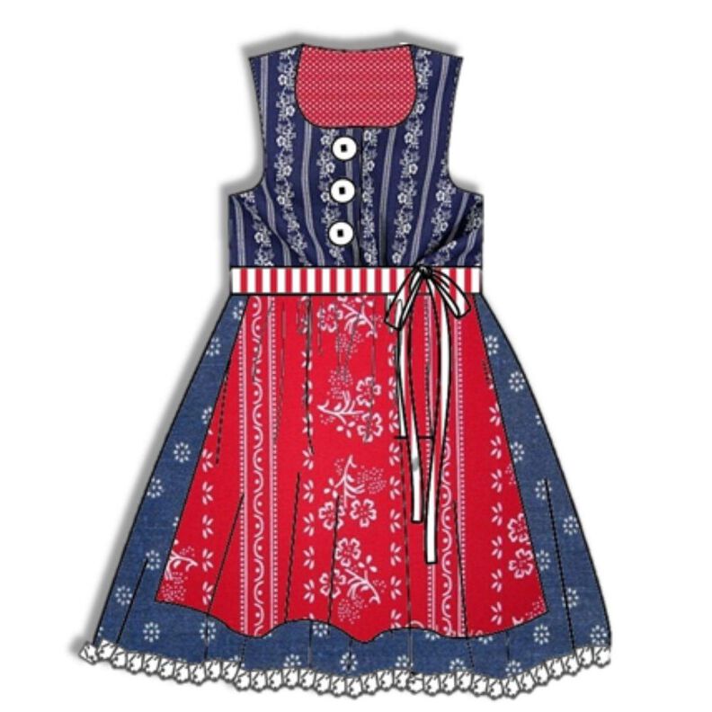 Schnittmuster Kinder Dirndl Herzilein Gr. 80-140 Beamerdatei image number 9