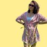 Sommer Kimono Bluse Kleid Jacke Cover-Up FLORES ♥Gr. 34-56 thumbnail number 9
