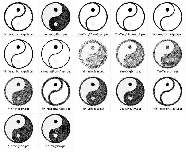 Yin Yang Stickdatei image number 2