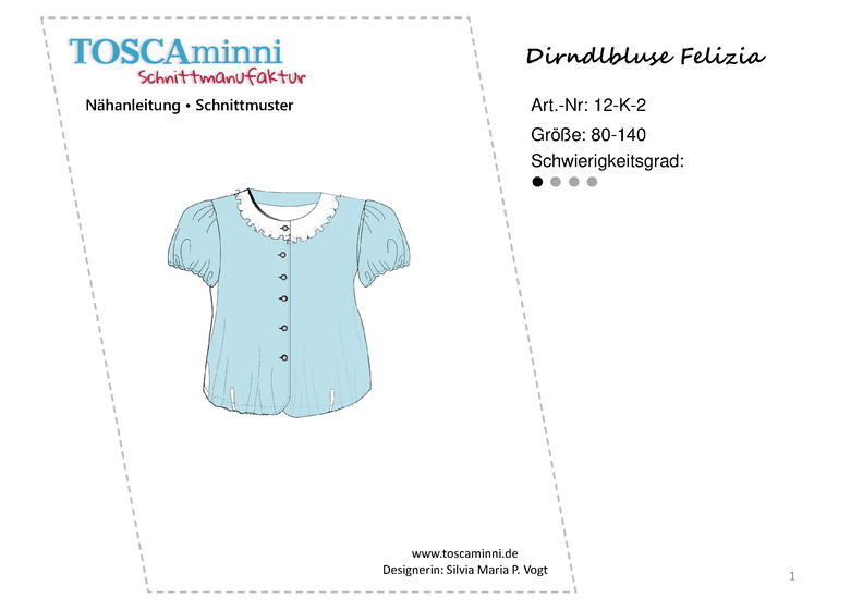 Dirndlbluse Felizia Gr. 80-140 Nähanleitung und Schnitt image number 10