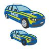 Polizeiauto klein gefüllt Stickdatei Polizei thumbnail number 7