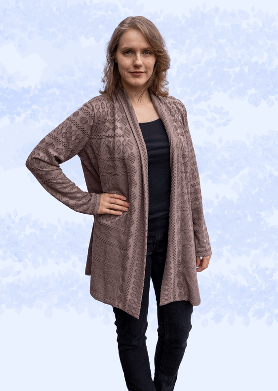 Anna - Basic Cardigan Strickjacke mit Bündchen - 34 bis 50  image number 4