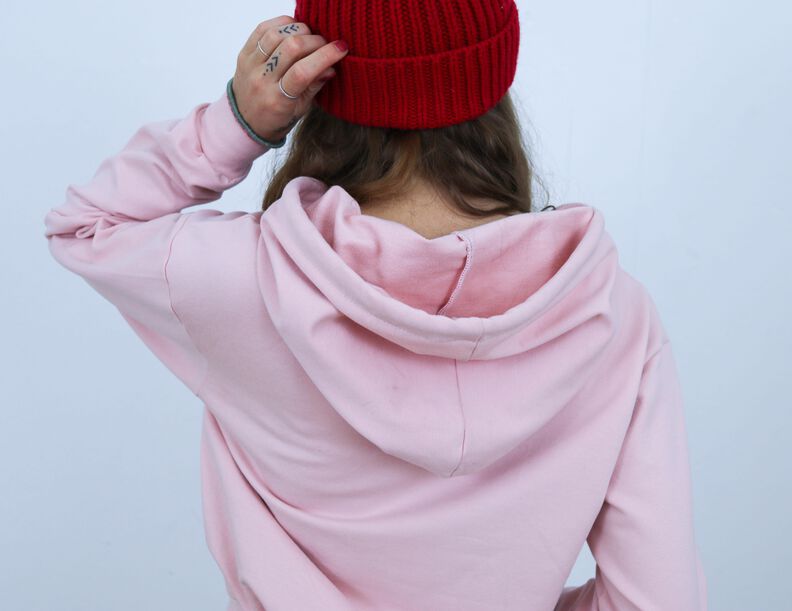 Kurzer Pullover "cropped Hoodie" Schnittmuster & Anleitung image number 5