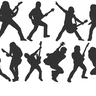 Rock Gitarre Silhouette Stickdatei thumbnail number 1