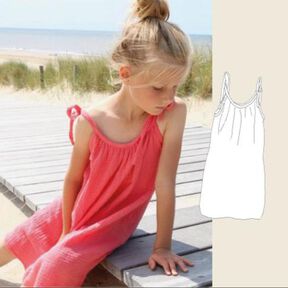  "Ibiza Top & Dress Girls"  / Musselin-Kleid Schnittmuster 