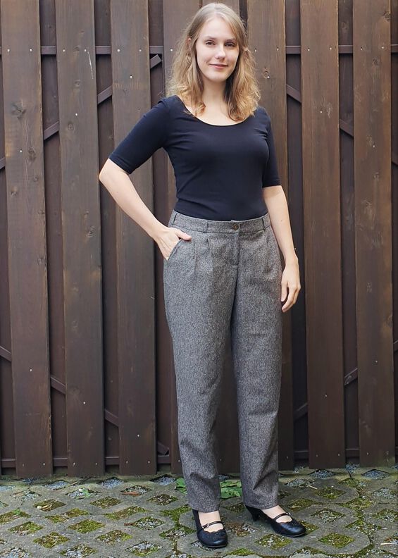 Ella - kurze und lange Bundfaltenhose für Damen image number 8