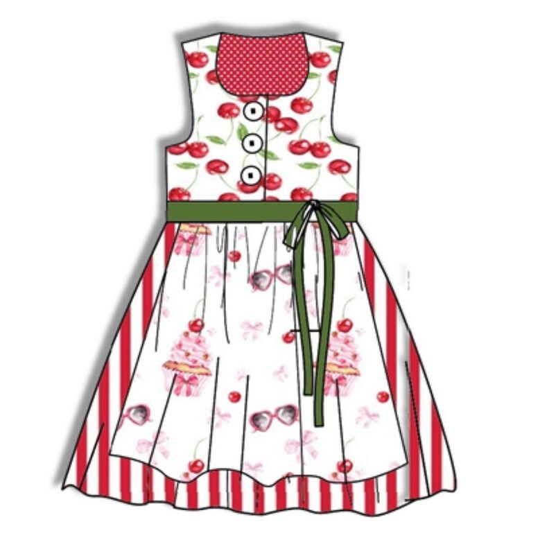 Schnittmuster Kinder Dirndl Herzilein Gr. 80-140 Beamerdatei image number 2