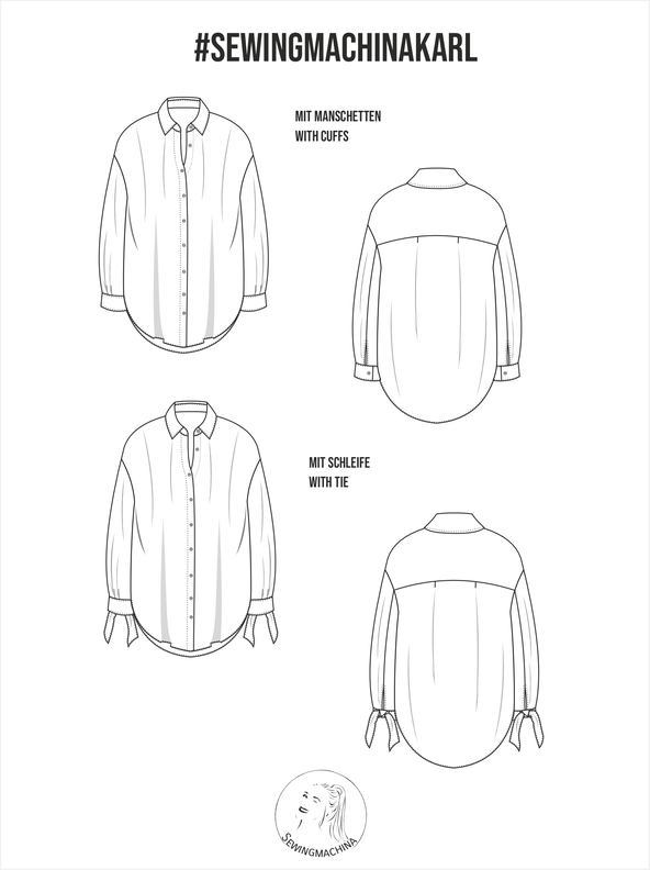 Oversize Bluse Karl / PDF Schnittmuster image number 2