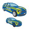 Polizeiauto klein gefüllt Stickdatei Polizei thumbnail number 1