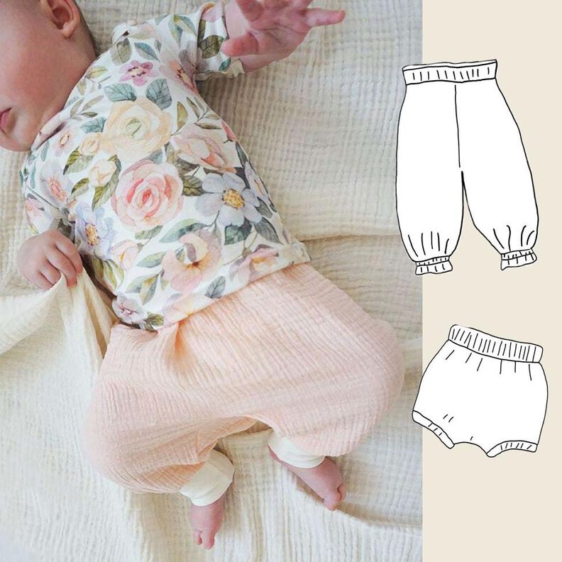 "Cutie-Pants-Baby & Bloomer" Musselin Hose / Schnittmuster  image number 1