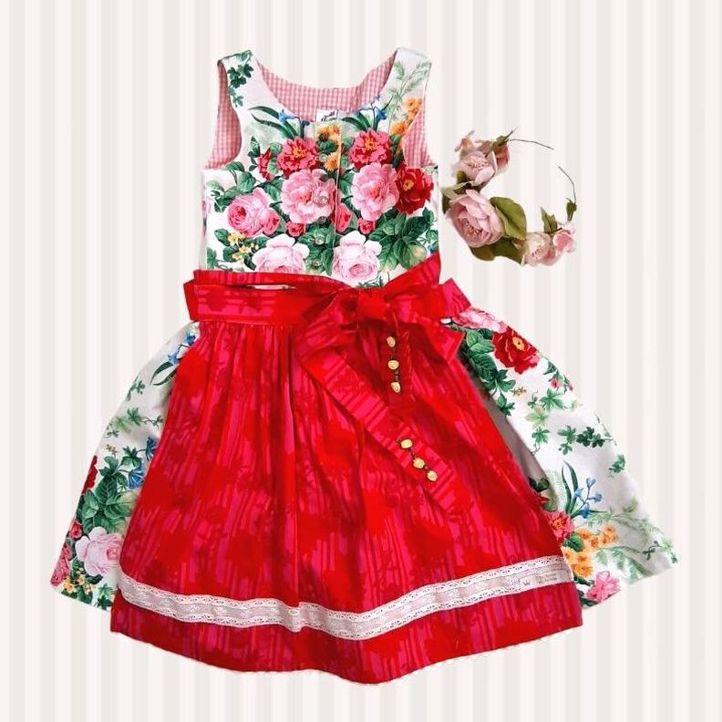 Schnittmuster Kinder Dirndl Herzilein Gr. 80-140 Beamerdatei image number 1