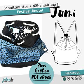 Nähanleitung + Schnittmuster Festival-Beutel “Jumi”
