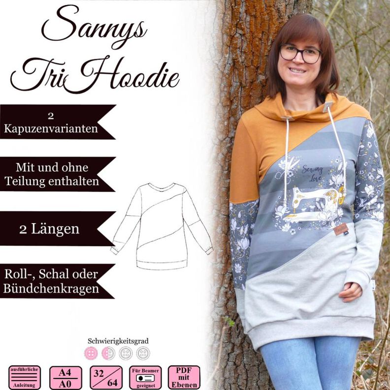 Sannys TriHoodie & Basic Version–EBook und Nähanleitung  image number 1