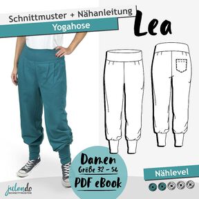 Nähanleitung + Schnittmuster Yogahose Lea Gr. 32 – 54