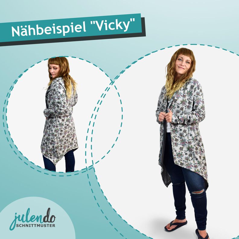 Sweat-Cardigan Vicky in den Gr. 32 bis 54 -  Schnittmuster  image number 2