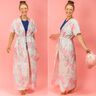 Sommer Kimono Bluse Kleid Jacke Cover-Up FLORES ♥Gr. 34-56 thumbnail number 5