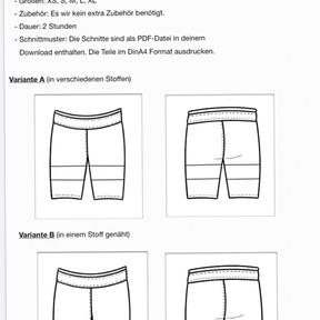 Sporthose #Jill Nähanleitung und Schnittmuster (XS-XL)