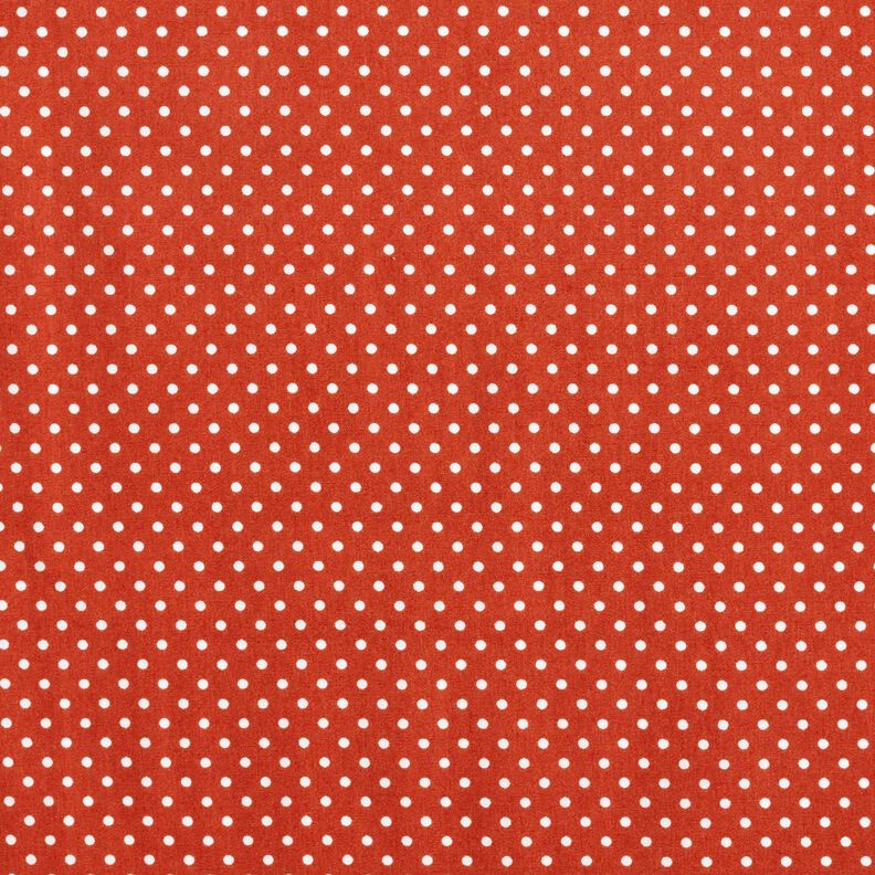 Baumwollpopeline Mini Polka Dots – terracotta/weiss,  image number 1