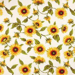 Dekostoff Canvas Sonnenblumen – natur/sonnengelb, 