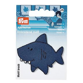 Applikation Haifisch [ 5 x 5,8 cm ] | Prym – marineblau, 