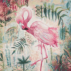Dekostoff Gobelinstück Flamingo – beige/pink, 