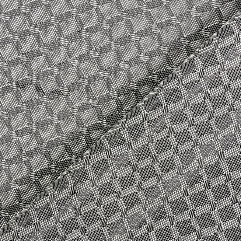 Futterstoff Jacquard Rauten – grau,  image number 4