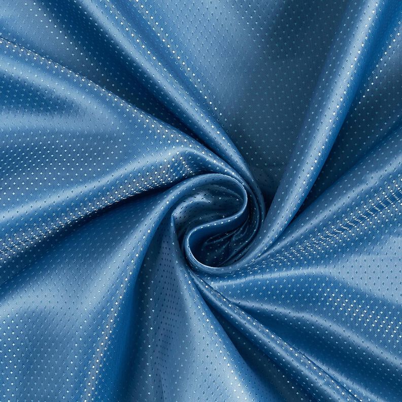 Futterstoff Jacquard Minirauten – blau,  image number 1