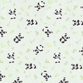 Baumwollstoff Cretonne Knuddel Panda – grün, 