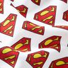 Baumwollpopeline Superman Logo Lizenzstoff | DC Comics – weiss,  thumbnail number 2