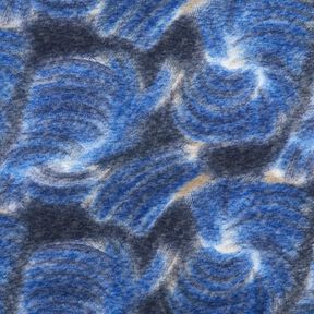 Feinstrick Batik angeraut – marineblau/nachtblau, 