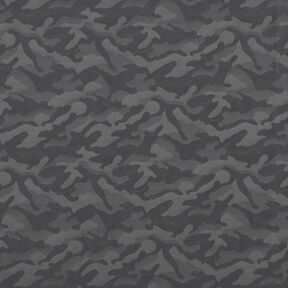Futterstoff Jacquard Camouflage – dunkelgrau, 