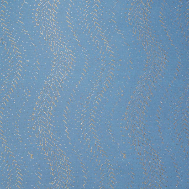 Futterstoff Jacquard Schuppenmuster – blau/gold,  image number 1