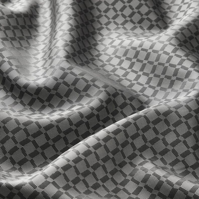 Futterstoff Jacquard Rauten – grau,  image number 2